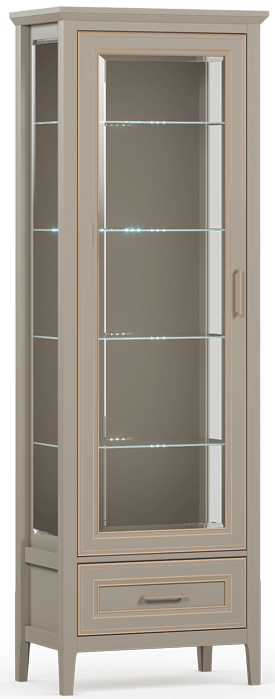 Шкаф-витрина с подсветкой Классик/Classic REG1W1SZK с подсветкой