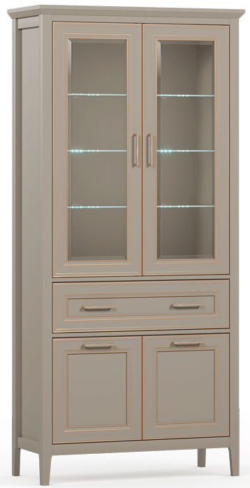 Шкаф-витрина с подсветкой Классик/Classic REG2W2D1S