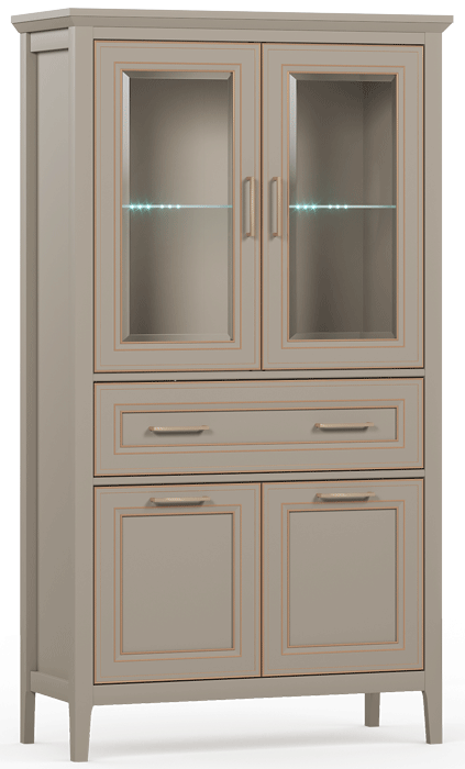 Шкаф-витрина с подсветкой Классик/Classic REG2W2D1S/170