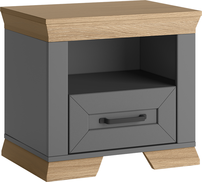 Тумба прикроватная Марсель/Marselle дымчатый алмаз KOM1S