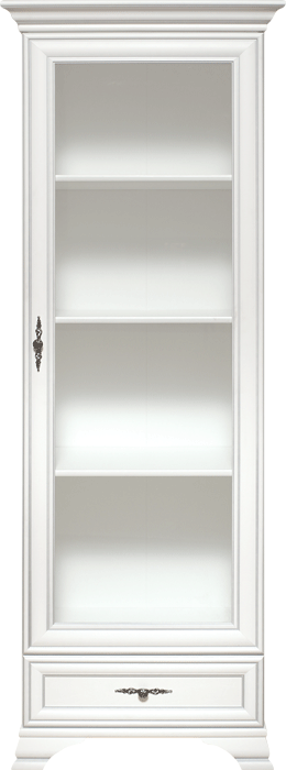 Шкаф-витрина Кентаки/Kentaki белый REG1W1S