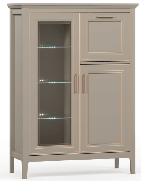 Тумба с подсветкой Классик/Classic KOM1W1D1B