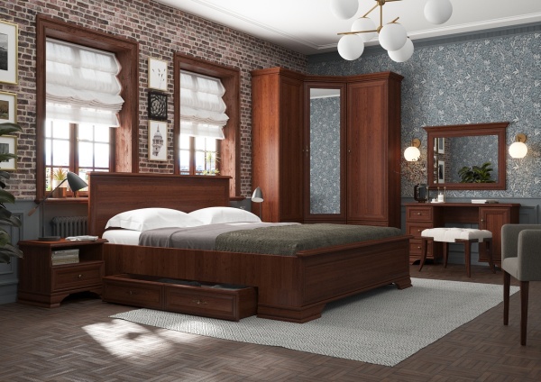 Кровать Кентаки/Kentaki каштан LOZ160x200 без основания